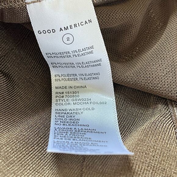 Good American Size 4 Mesh Foil Underwire Crop Top Size XL - Picture 4 of 7